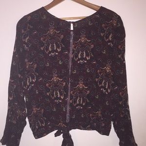 Long sleeve print top